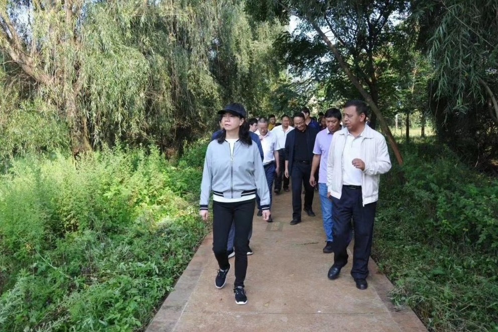 石林县委、县政府到圭山生活垃圾热解处理站进行检查指导工作